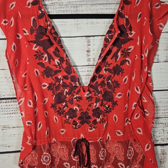 Free People embroidered caftan mini tunic - Picture 8 of 16